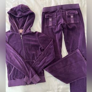 Juicy Couture velour tracksuit-purple, size medium